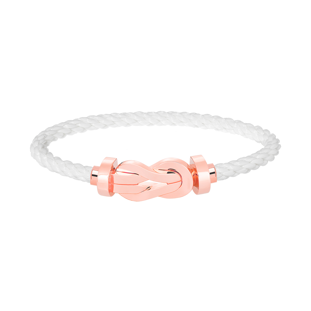 FRED CHANCE LARGE 8 FIGURE BUCKLE NO DIAMOND BRACELET ROSE GOLD