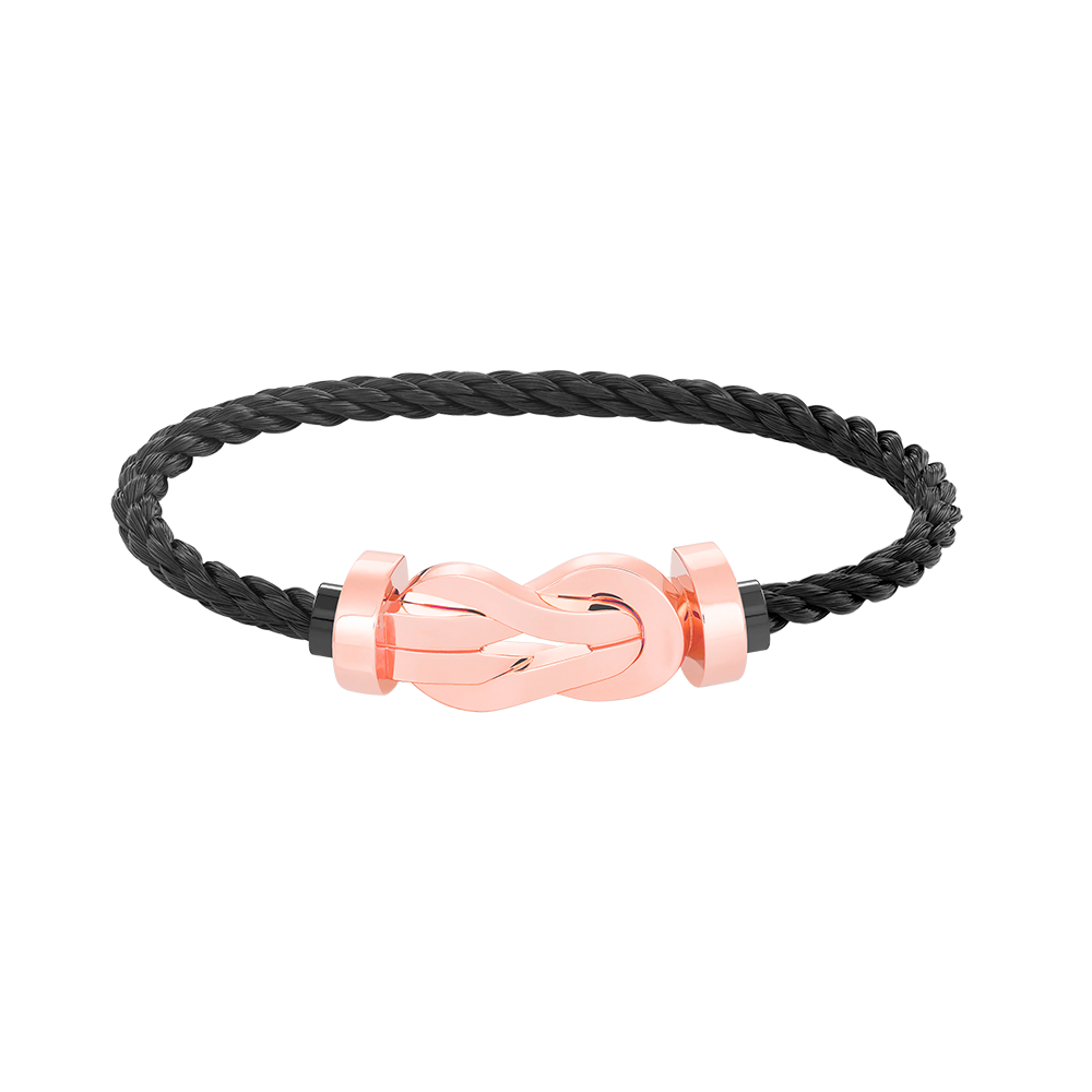 FRED CHANCE LARGE 8 FIGURE BUCKLE NO DIAMOND BRACELET ROSE GOLD