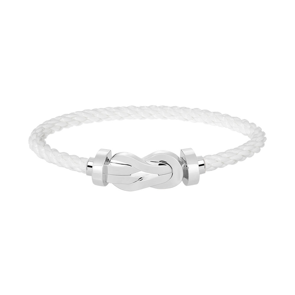FRED CHANCE LARGE 8 FIGURE BUCKLE NO DIAMOND BRACELET SILVER