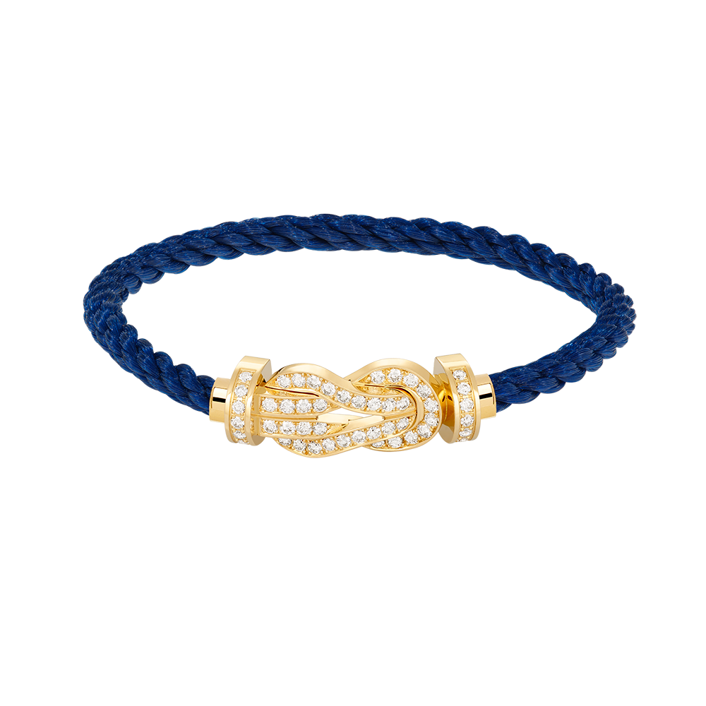 FRED CHANCE LARGE 8 FIGURE BUCKLE FULLDIAMOND BRACELET GOLD