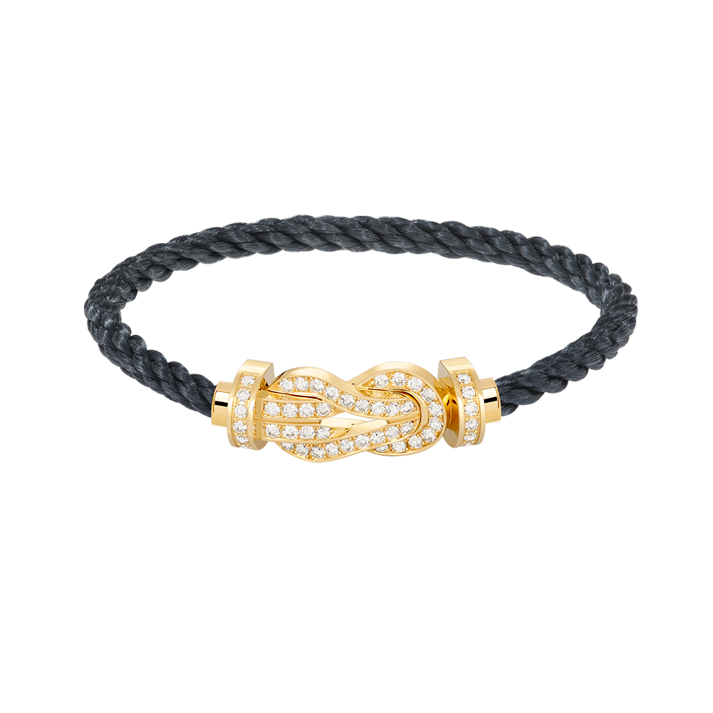 FRED CHANCE LARGE 8 FIGURE BUCKLE FULLDIAMOND BRACELET GOLD