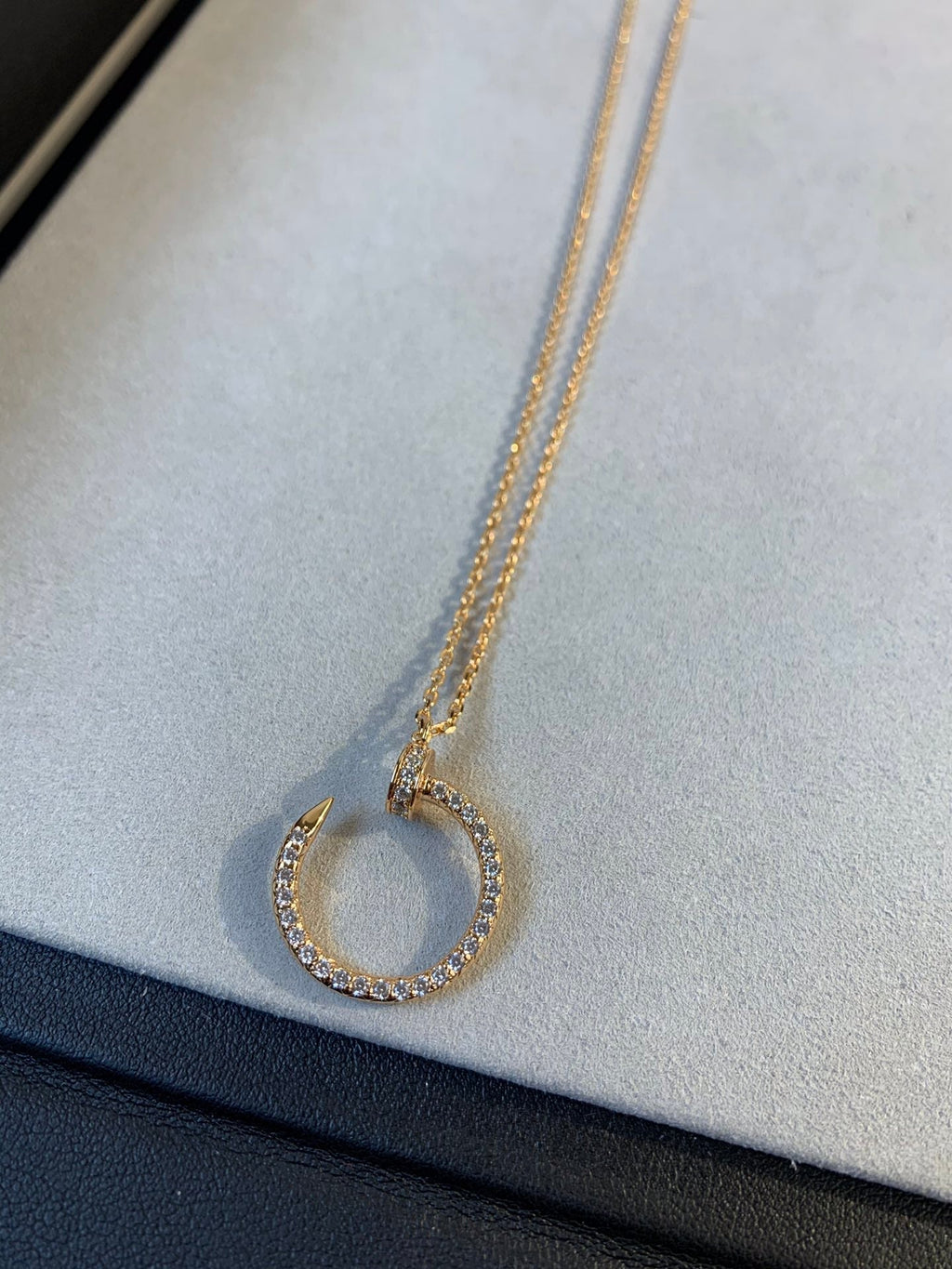 CARTIER JUSTE NECKLACE PINK GOLD DIAMONDS