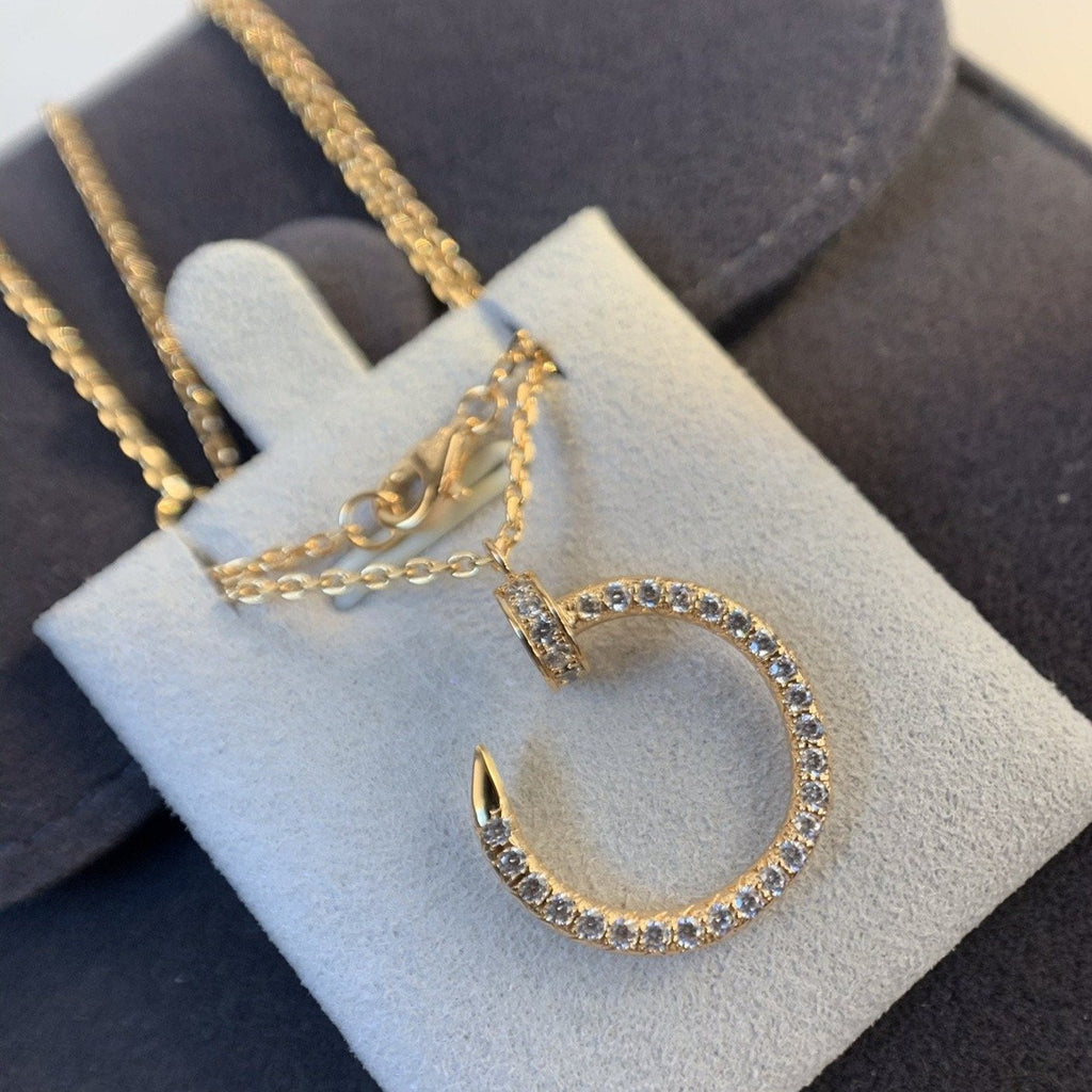 CARTIER JUSTE NECKLACE PINK GOLD DIAMONDS
