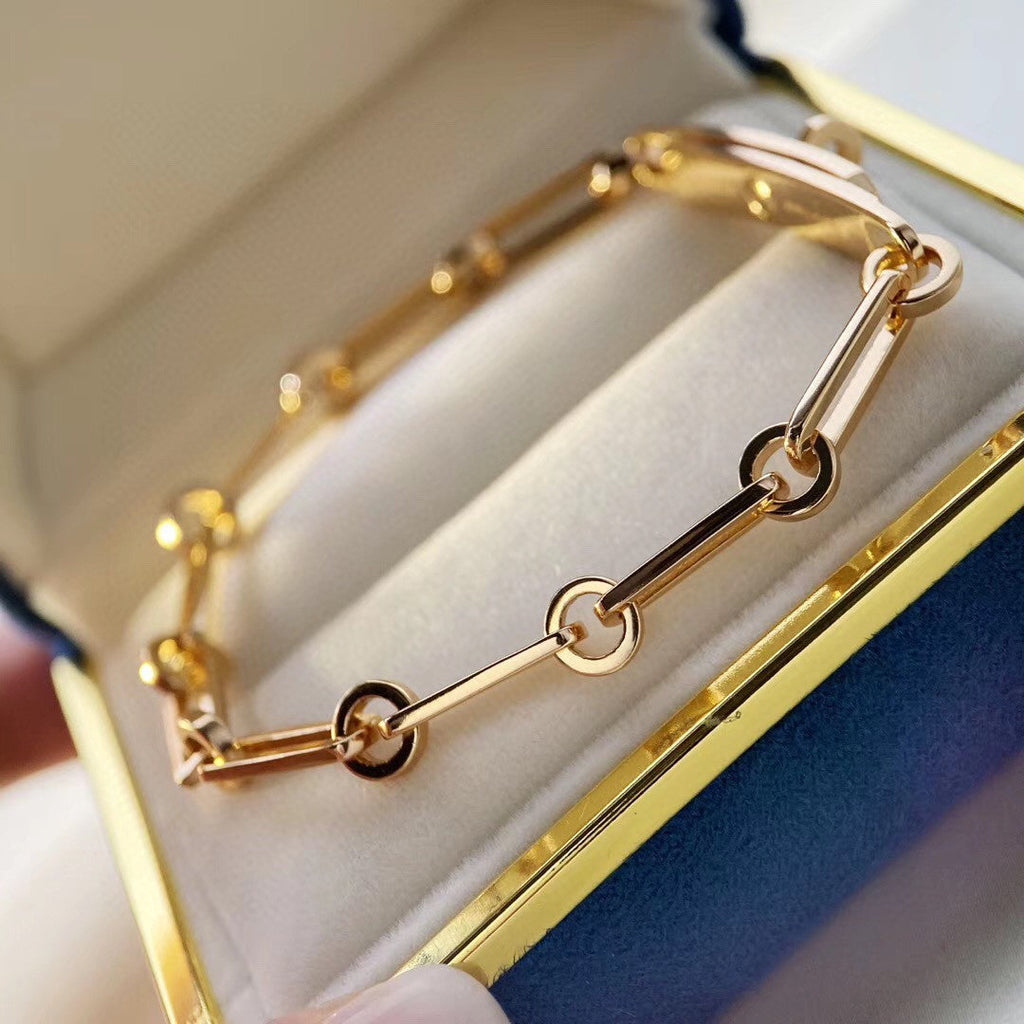 HERMES CHAINE BRACELET SMALL MODEL DIAMOND