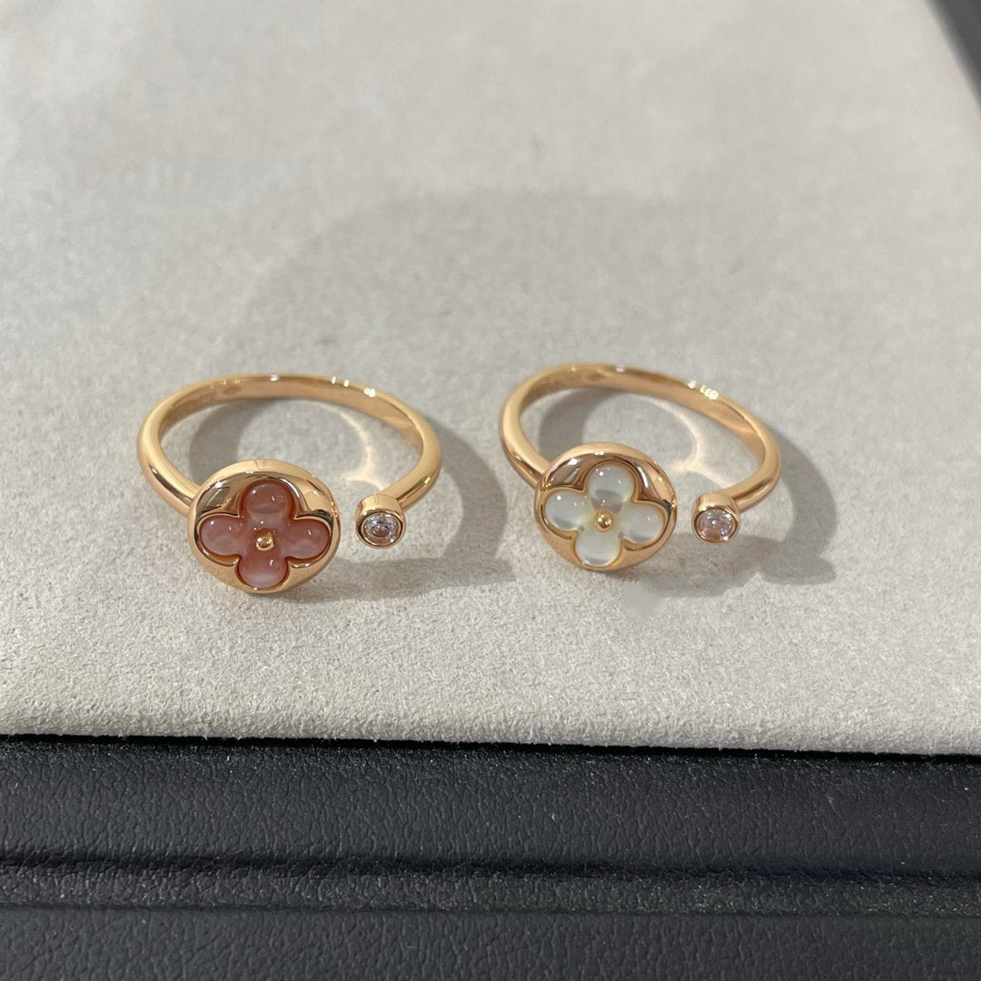 LOUIS VUITTON SUN 1 DIAMOND PINK MOP RING