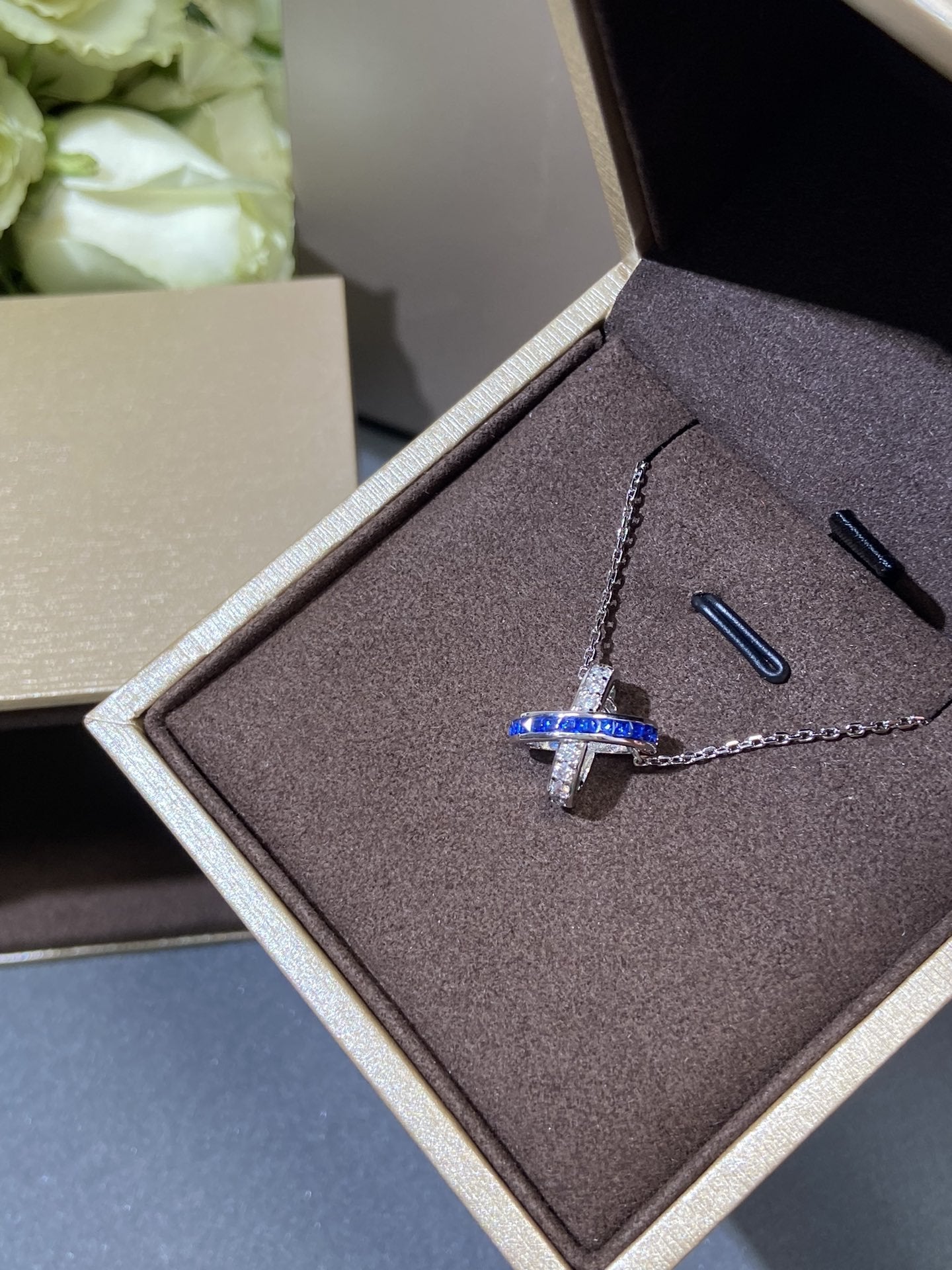 CHAUMET LIENS DIAMOND SILVER NECKLACE