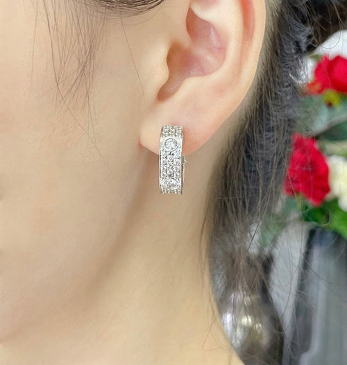 CARTIER LOVE 5.5MM DIAMOND PAVED EARRINGS