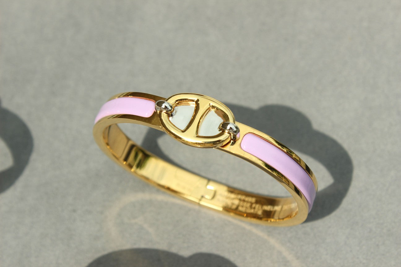 HERMES CLIC CHAINE GOLD BRACELET