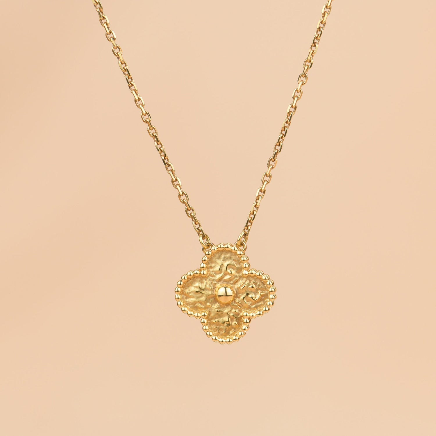 VCA CLOVER 15MM BRONZING NECKLACE