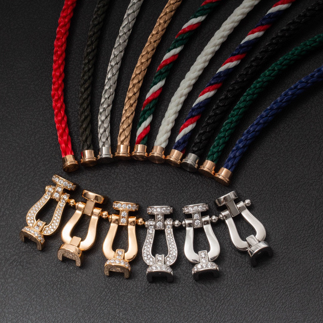 FRED FORCE LARGE HORSESHOE NO DIAMOND BRACELET SILVER