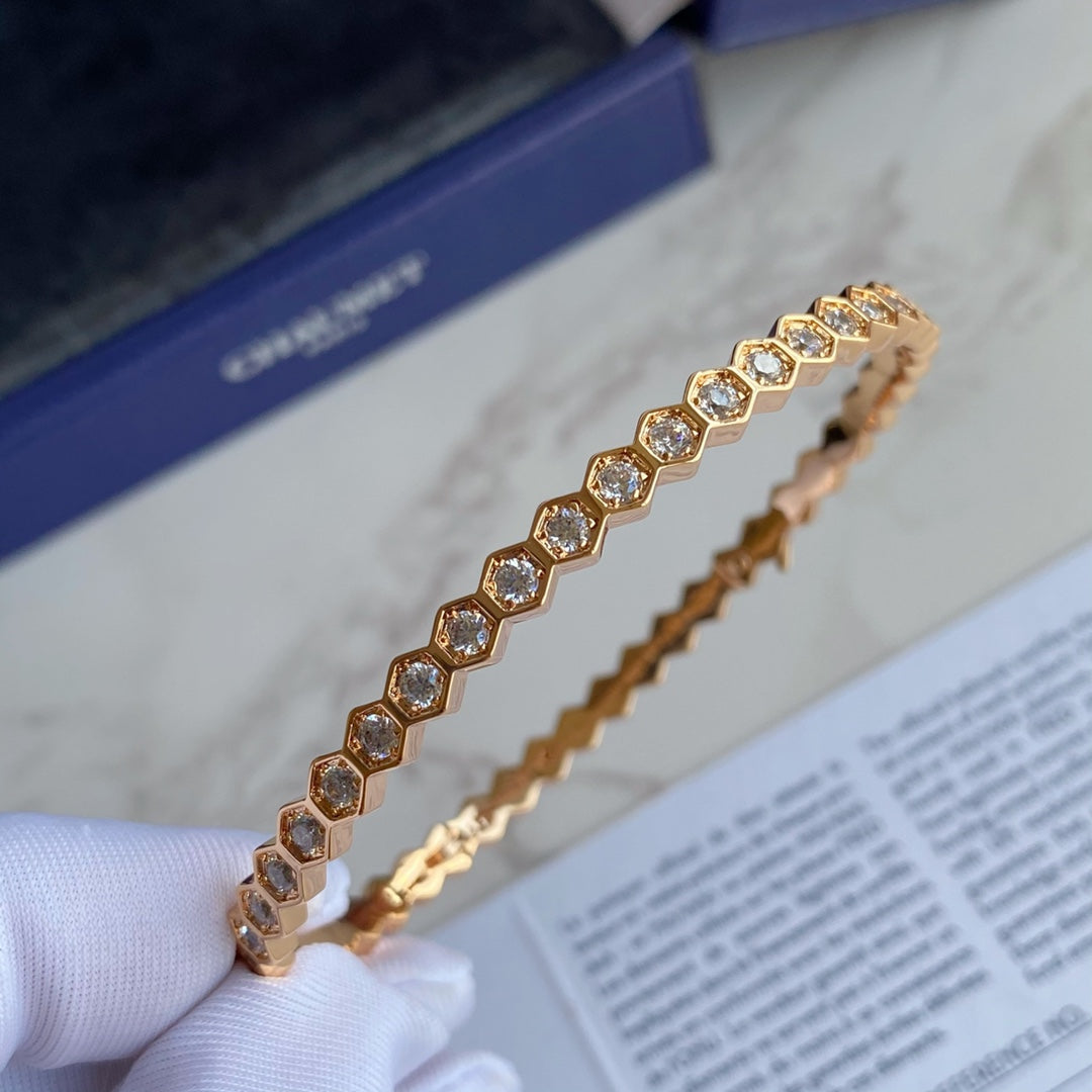CHAUMET BEE LOVE GOLD BRACELET FULL DIAMOND