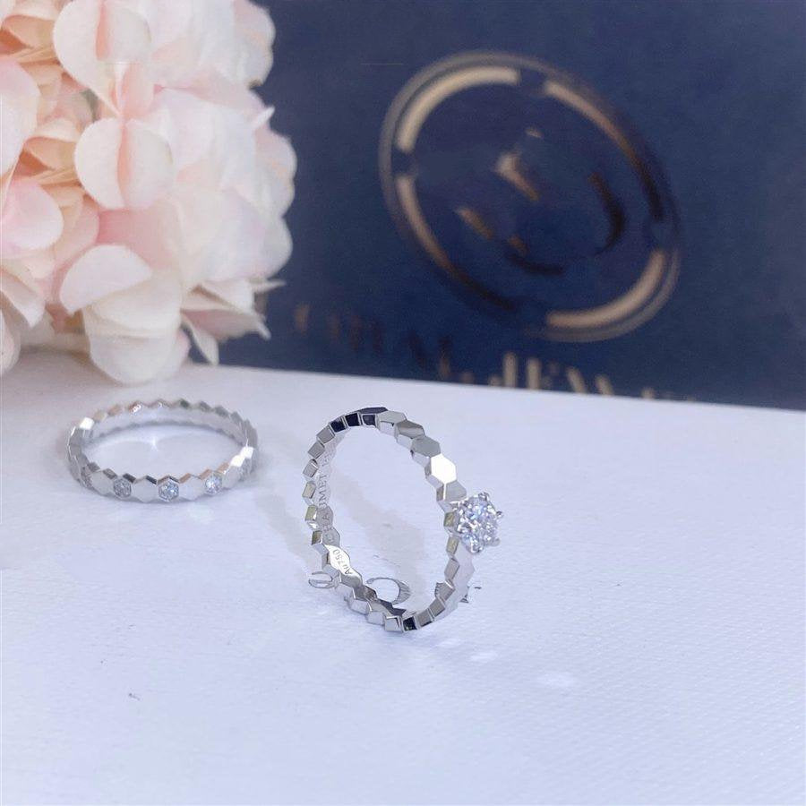 CHAUMET BEE LOVE RING SILVER 1 DIAMOND
